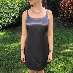 Gray Satin Dress